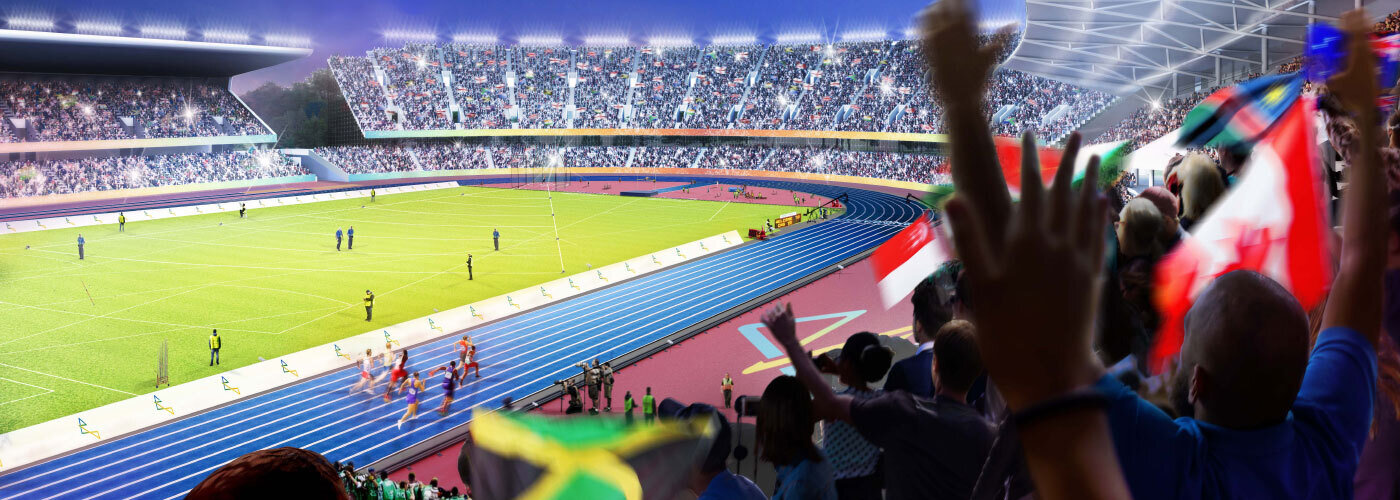 Commonwealth Games Crowd at the track