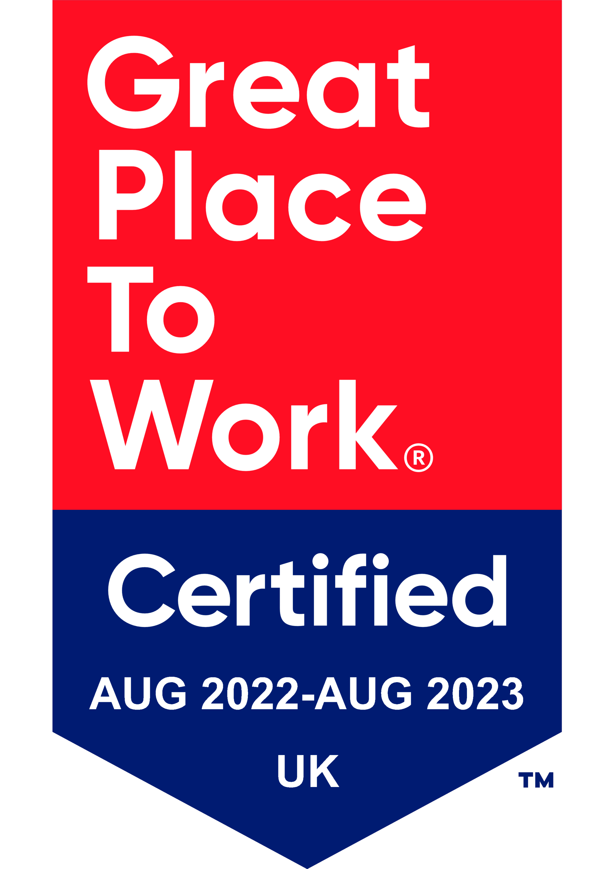 Great Place To Work – Certified Aug 2022-Aug 2023 UK